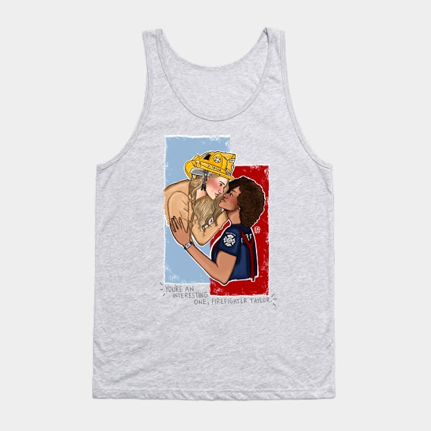 Joy and Zoey - Fire Helmet Tank Top by wynhaaughtcolbs